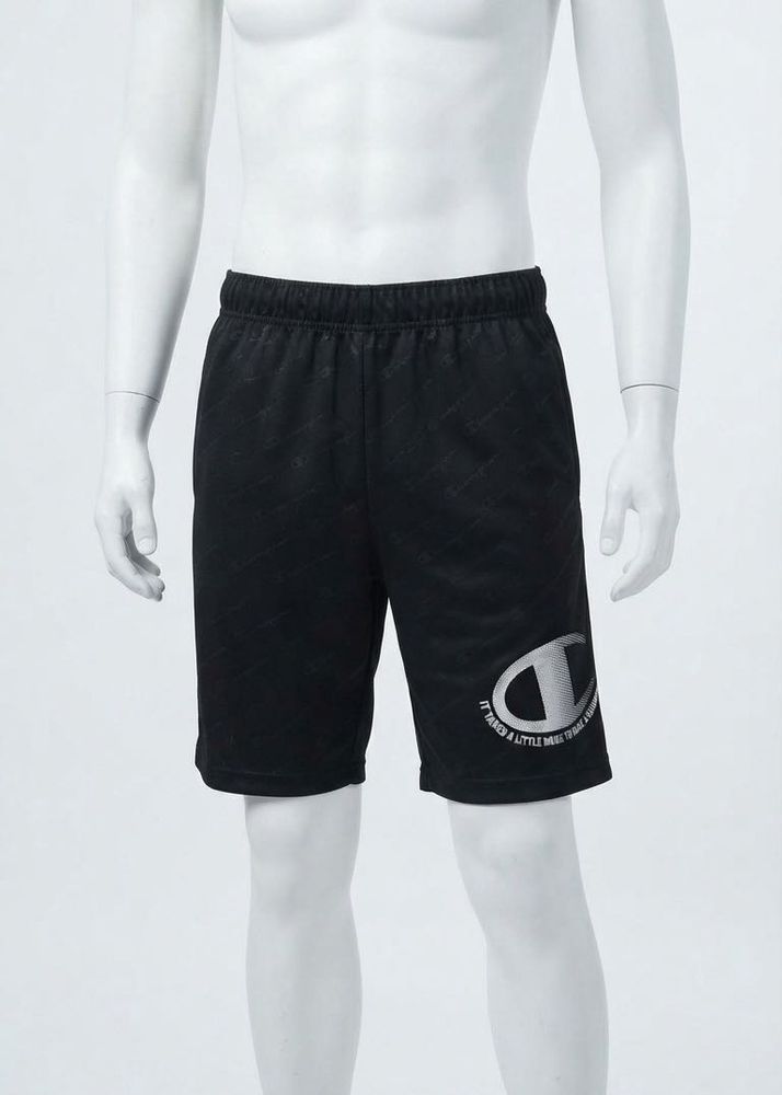 Champion Men's Black Logo Shorts