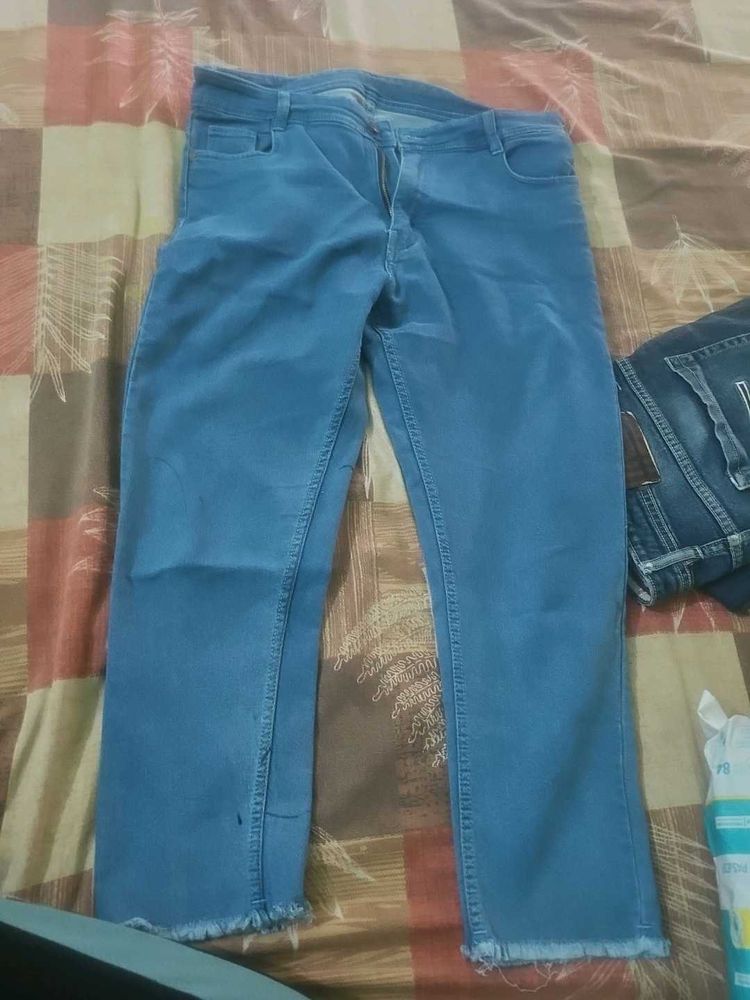 Light Blue Distressed Jeans
