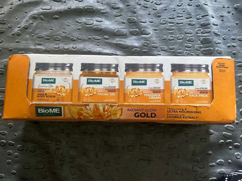 BioME Radiant Glow Gold Facial Kit | Used Once | A
