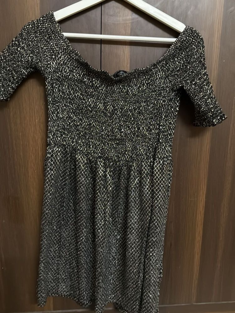 Cute black And silver Dress For party