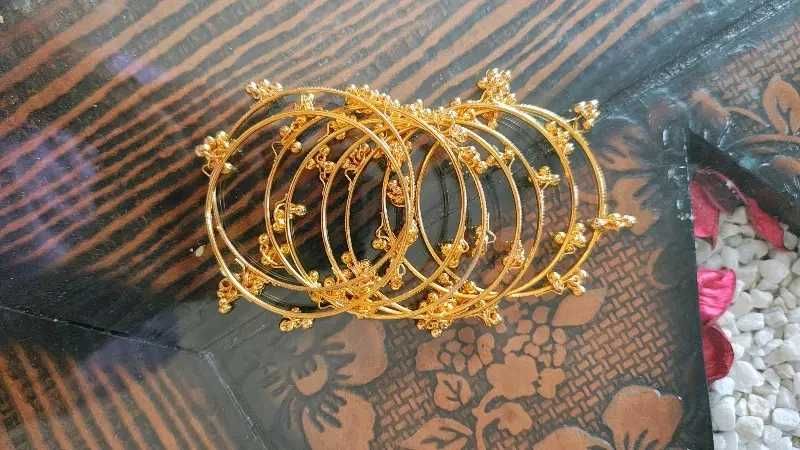 Set of Golden Bangles with Bells