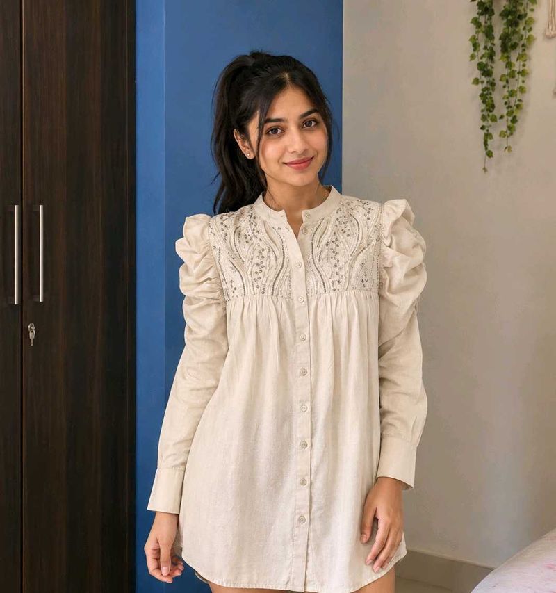 Embellished Beige shirt