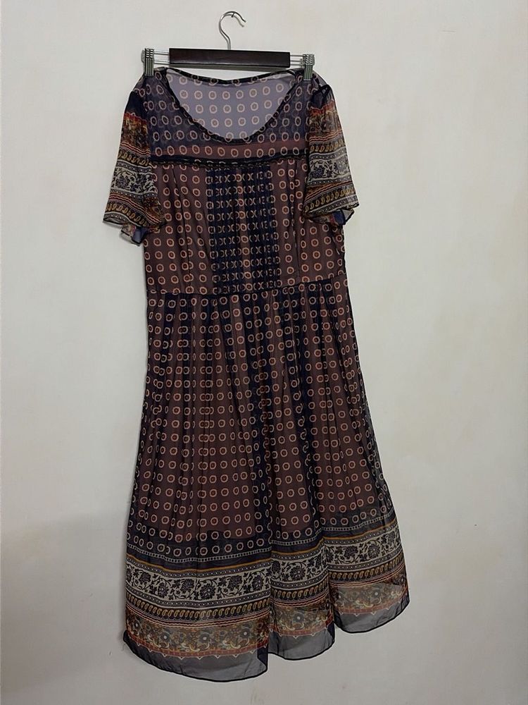 Bohemian Print Midi Dress