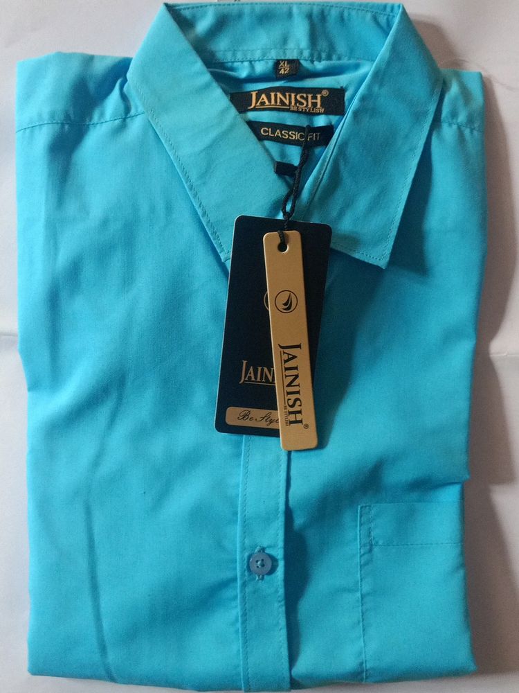 JAINISH full Sleeve Blue Shirt