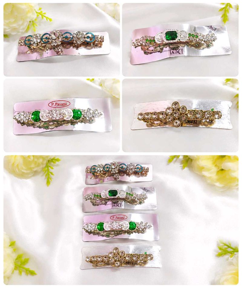 Pack of 4 Luxury Crystal Hair Clips