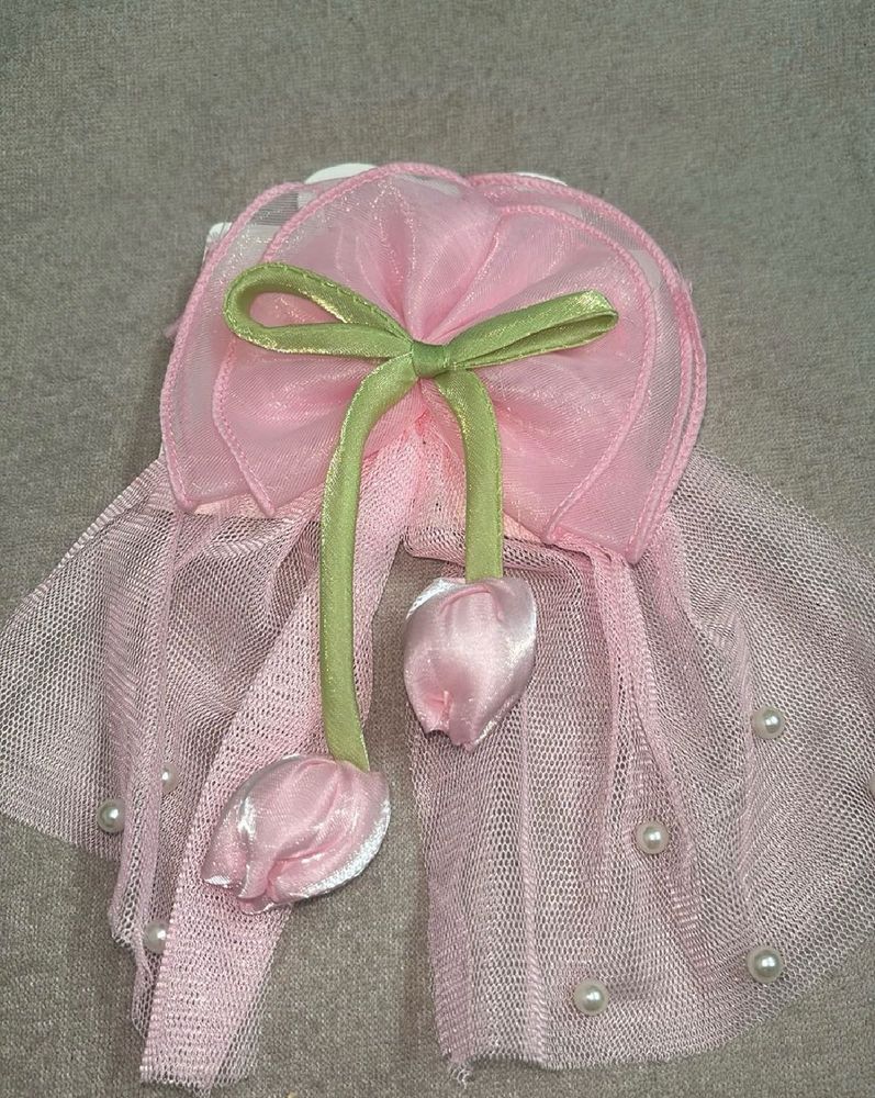 Cute Pink Flower Hair Clip