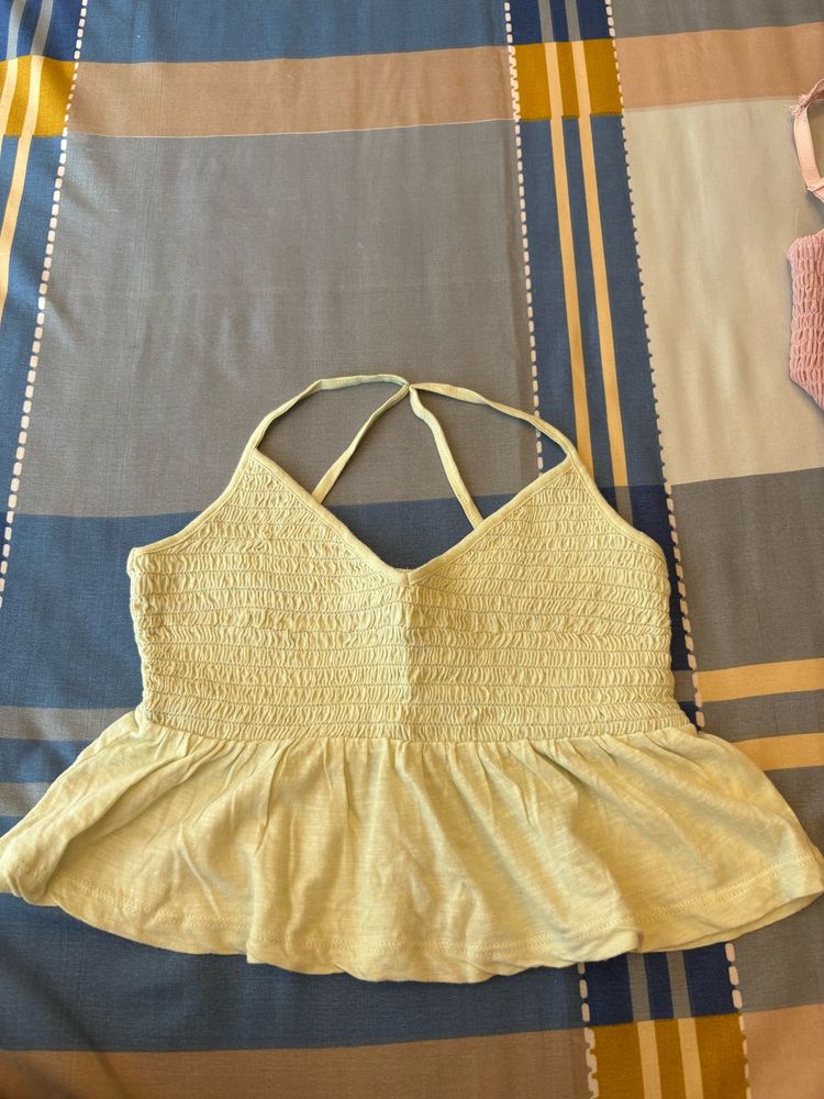 Smocked Peplum Tank Top