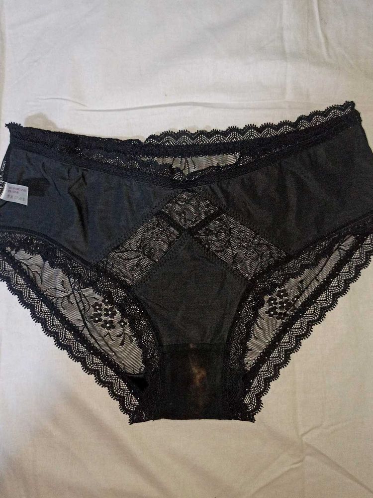 Elegant Black Lace Briefs
