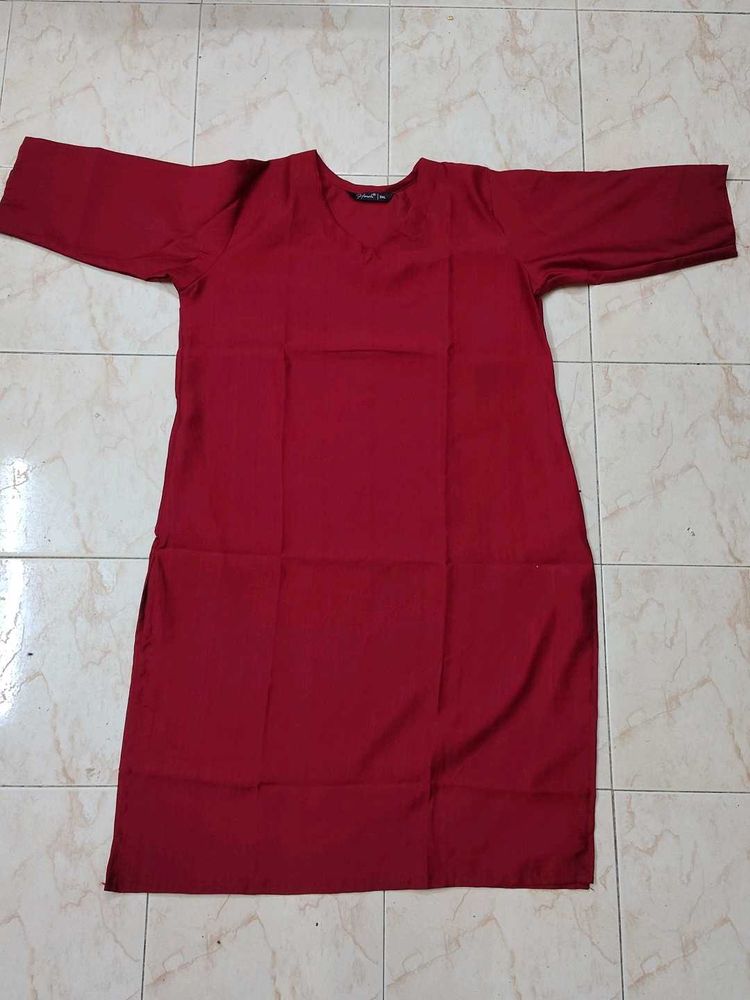 3xl Elegant Maroon Kurta