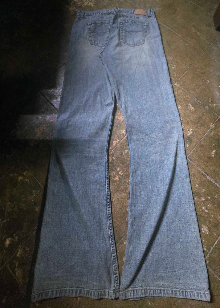 Mens 2000s denim flared jeans