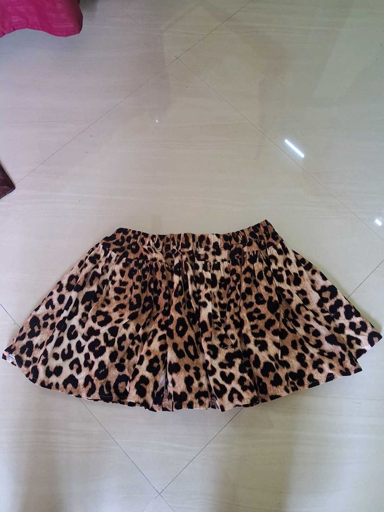 Leopard Print Mini Skirt