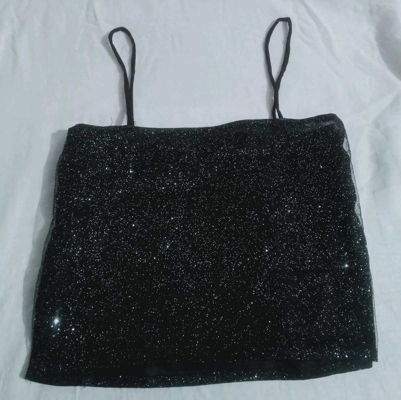 Sparkly Black Camisole Top