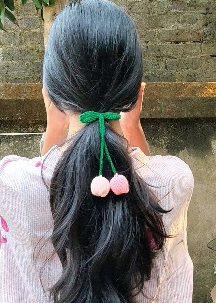 Crochet tulip Hair Tie