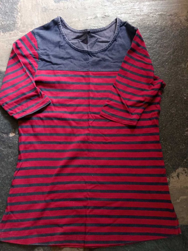 Striped 3/4 Sleeve Top