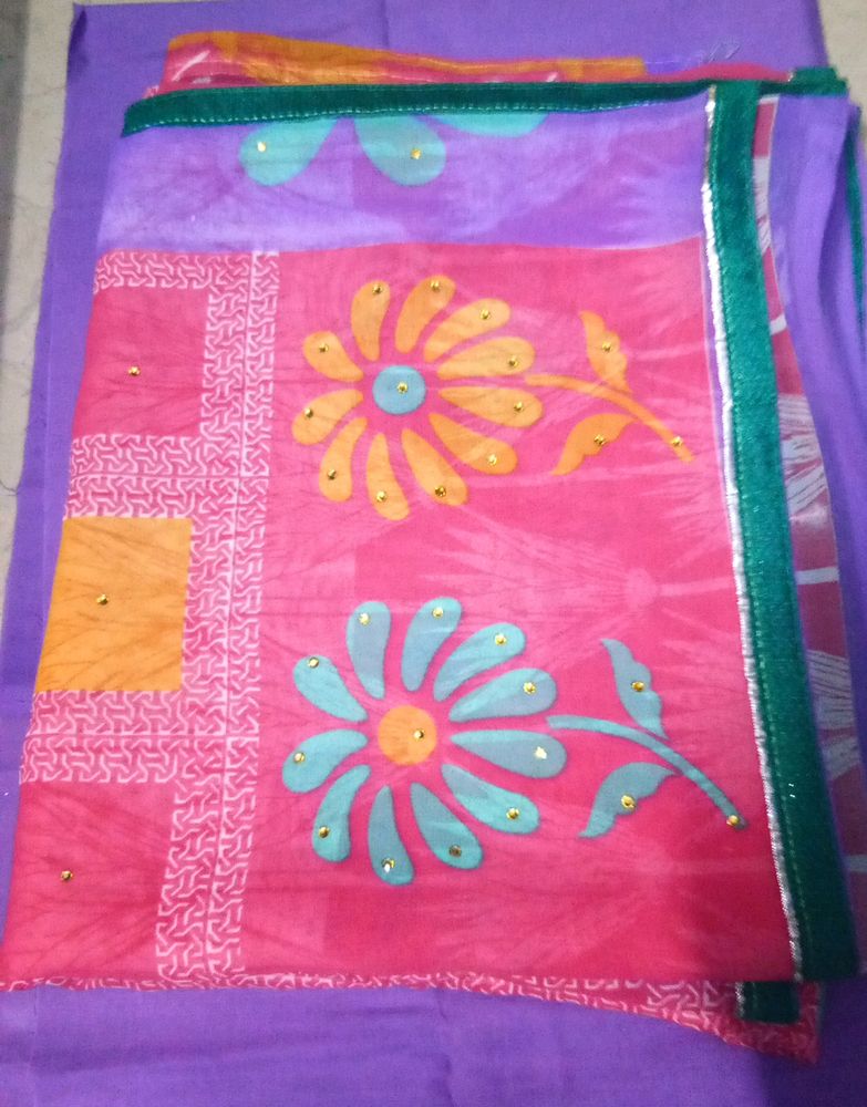 Saree With Stitched Blouse