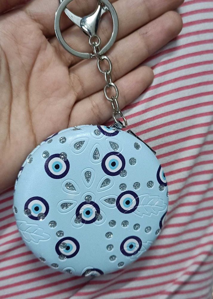 Cute Evil Eye Keychain with mirror