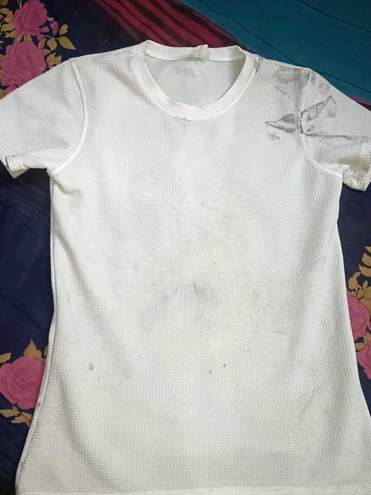 Classic White Crew Neck T-Shirt