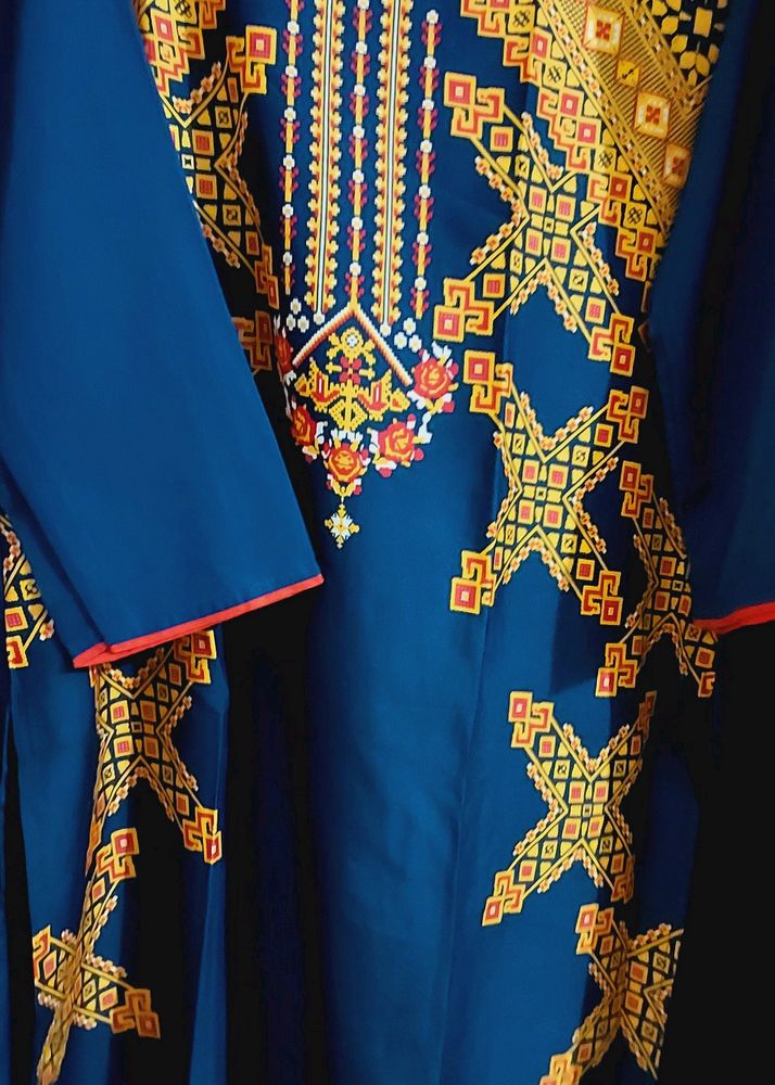 Embroidered Blue Kurti