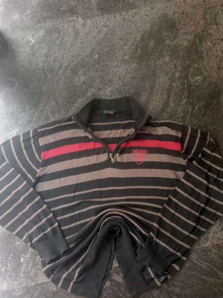 Men's Striped blue seven swetshirt