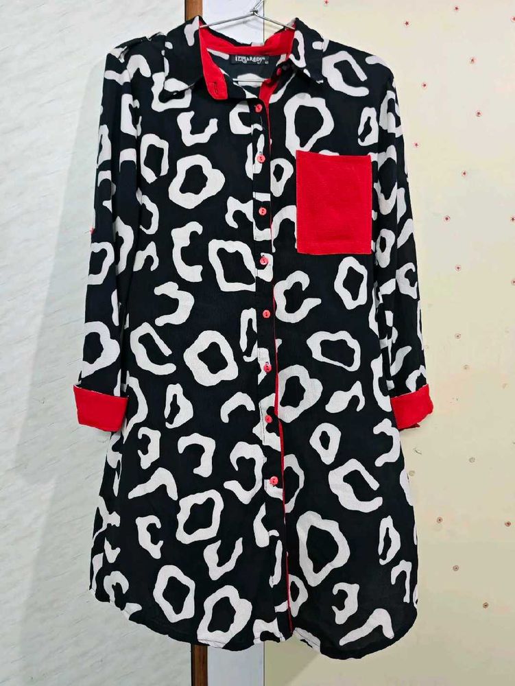 Stylish B &amp; W Print Shirt 🖤