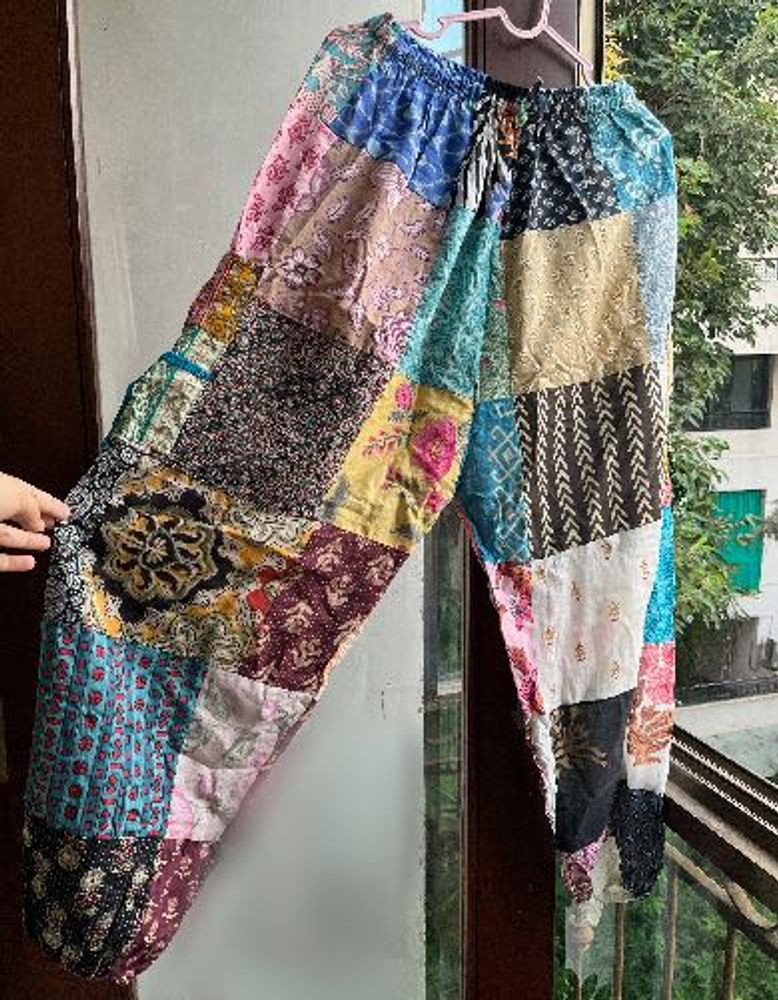 Boho hippie Patchwork Palazzo Pants