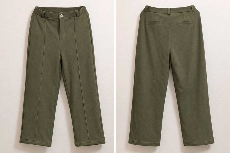 Olive Green Wide Leg Pants