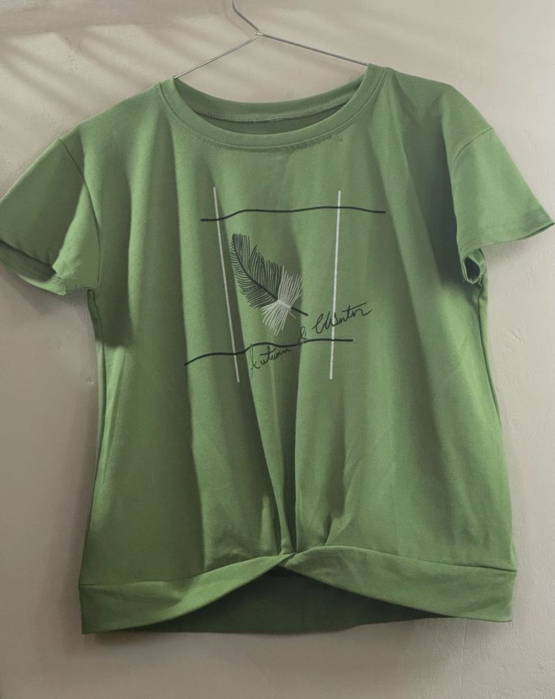 Cute Green Graphic T-Shirt