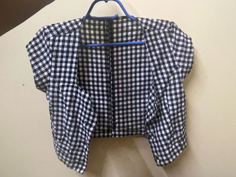Checkered Cropped top