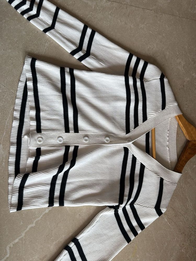 Striped Knit Cardigan
