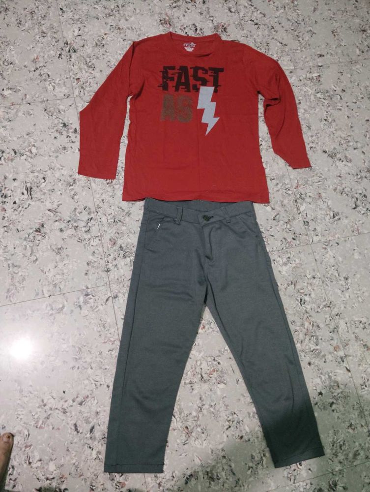 Boys' "Fast" Lightning Tee &amp; Pants Set