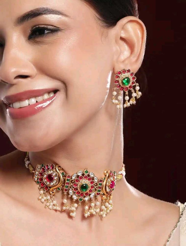 Stunning Ethnic Necklace and Earring Set