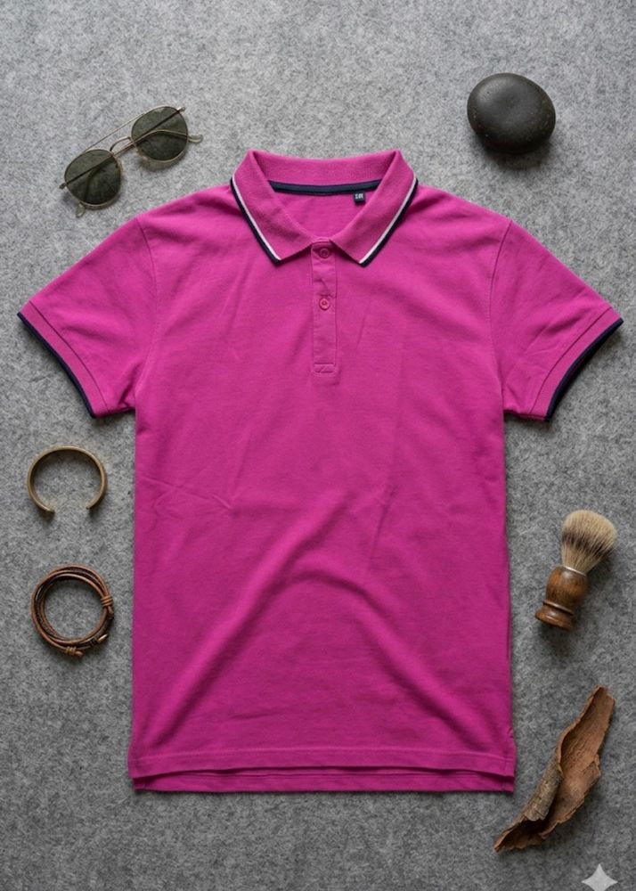 Hot Pink Collared Polo Shirt