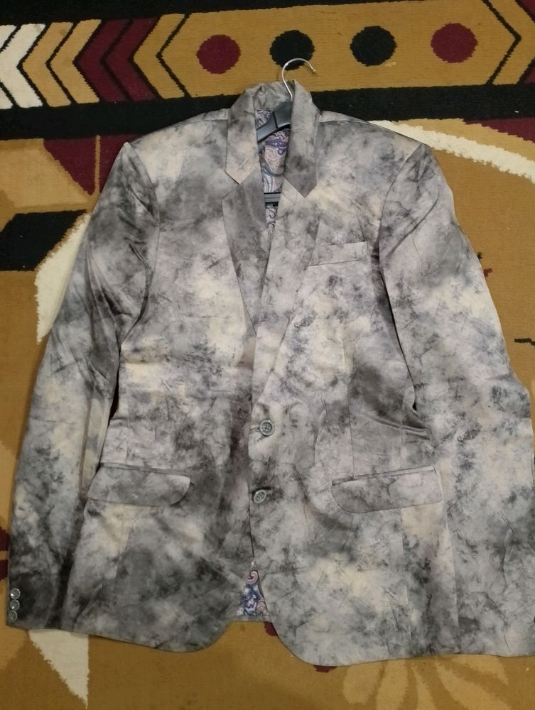 Marble Print Blazer For Men