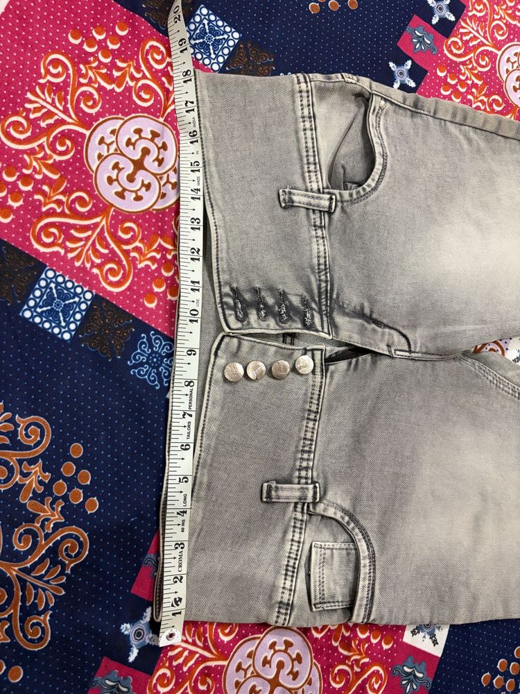 Stylish Grey Denim Jeans