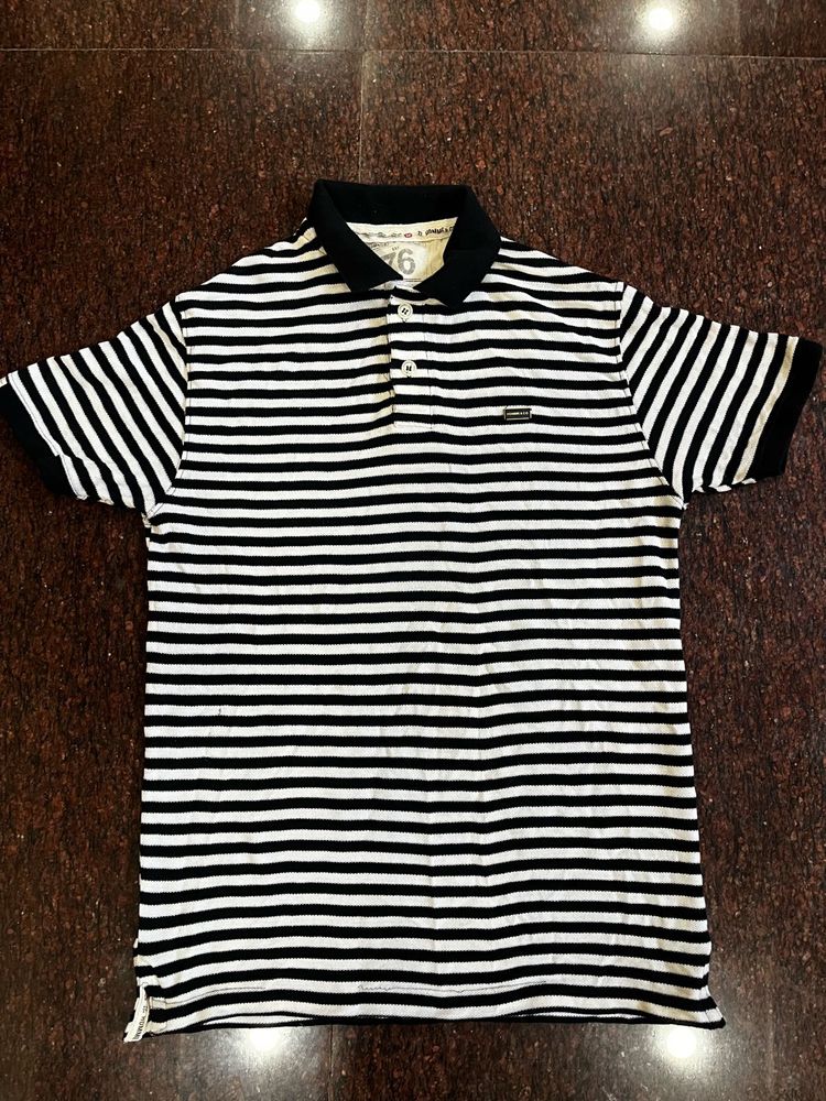 Men's Striped Polo T-Shirt