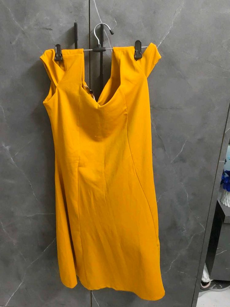 Vibrant Yellow Cap Sleeve Dress