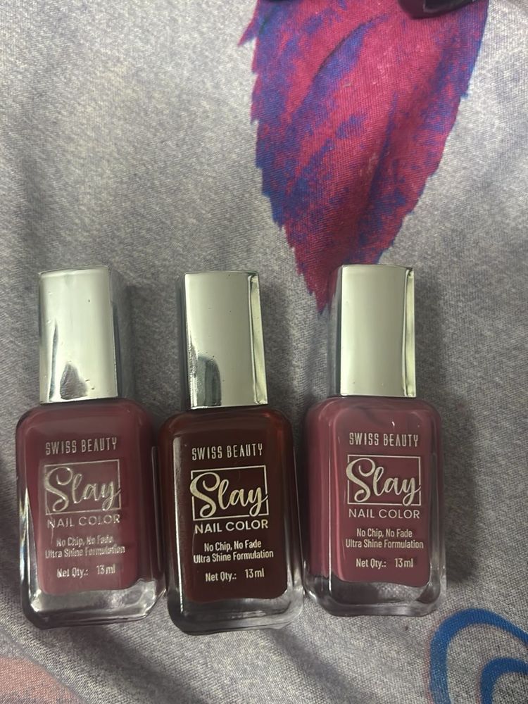 Swiss Beauty Nail Polish Trio - "Slay" Collection