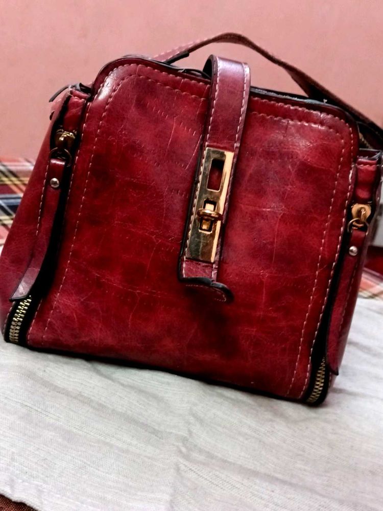 Chic Red Handbag