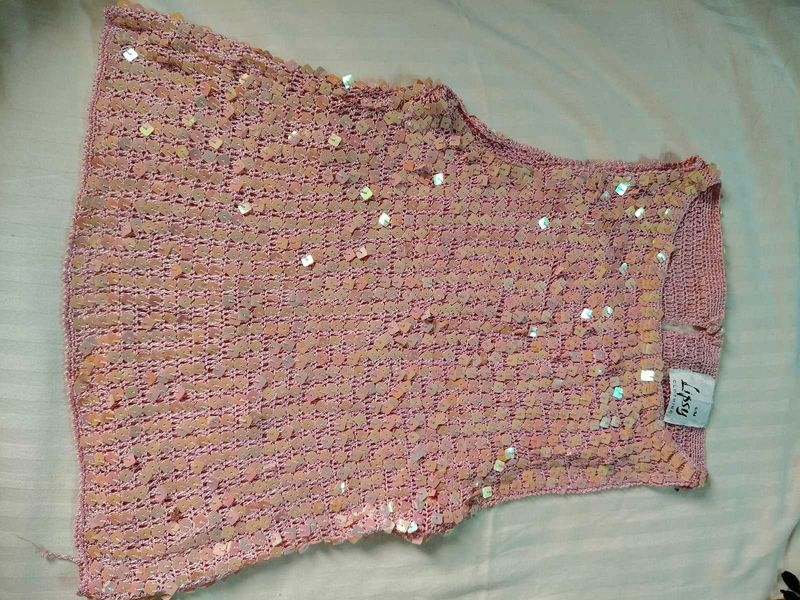 Sparkly Pink Sequin Top