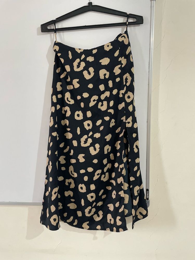 Leopard Print Midi Skirt
