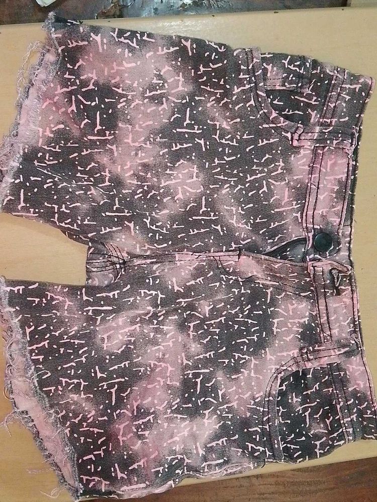Distressed Denim Shorts