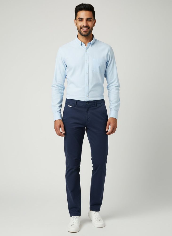 Classic Navy Blue Chinos for Men