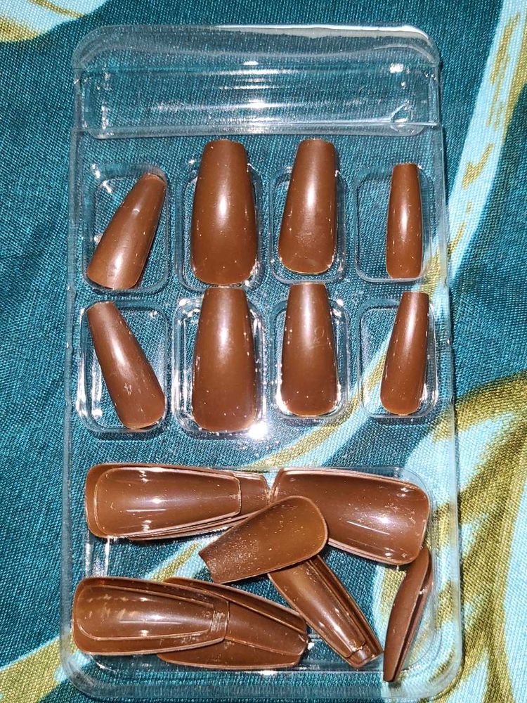 Brown Press-On Nails
