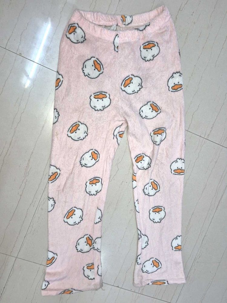 Cute Duck Print Pink Pajama Pants