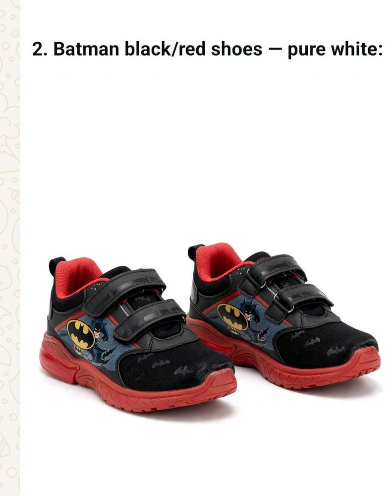 Batman Black &amp; Red Kids Shoes