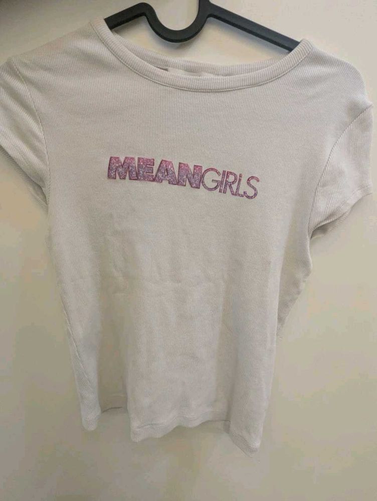 White Mean Girls Graphic T-Shirt