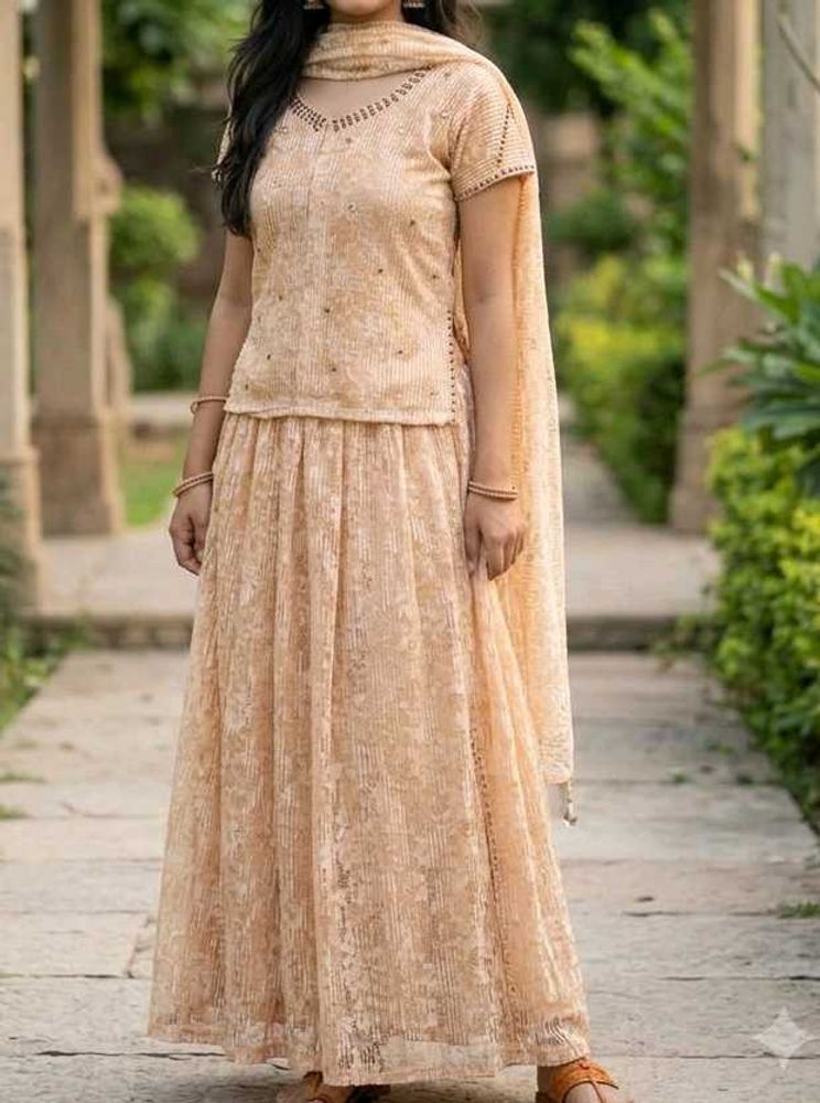 Elegant Peach Lehenga Choli Set