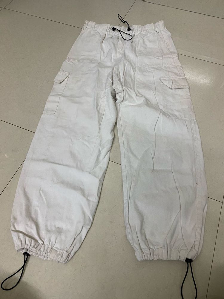 Stylish White Cargo Pants