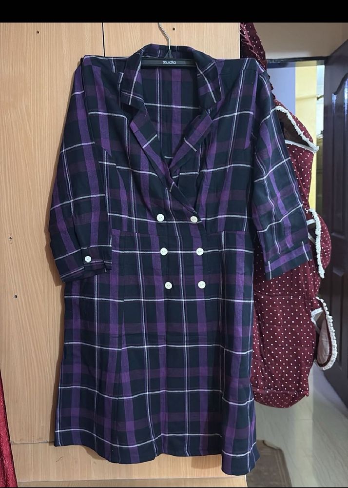 Plaid Shirt Dress
