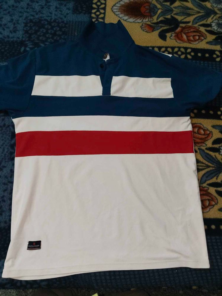 Stylish Color Block Polo T-Shirt